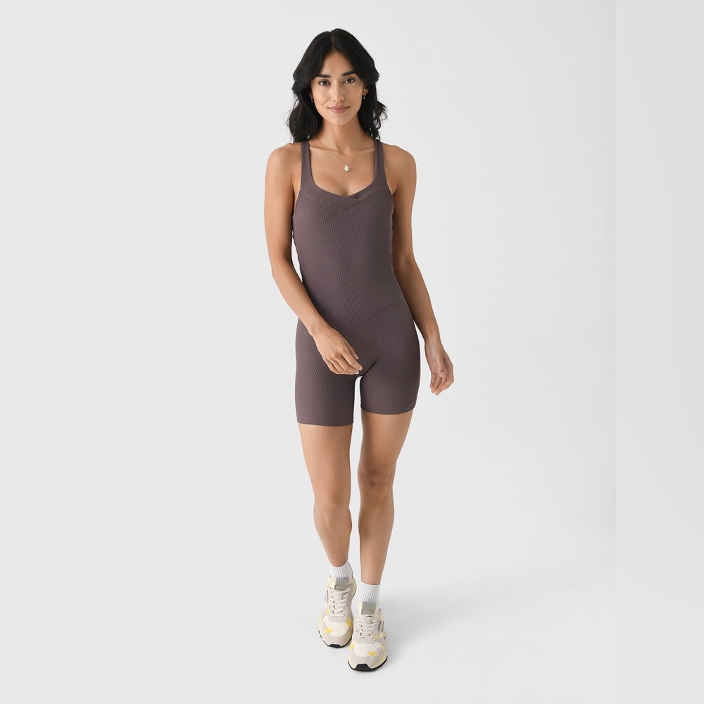 Beyond Yoga Routine Ribbed Biker Jumpsuit Size XS - Picture 8 of 10